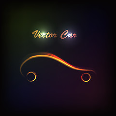 Image showing luminous silhouette car sign.