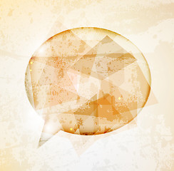 Image showing Abstract glossy speech bubble vector background