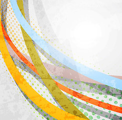 Image showing abstract rainbow wave background. line for design