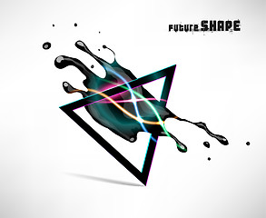 Image showing Abstract dark shape design concept. Vector illustration