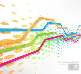 Image showing abstract rainbow wave line for design