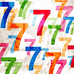 Image showing Abstract background with colorful rainbow numbers for design