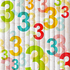 Image showing Abstract background with colorful rainbow numbers for design