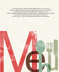 Image showing Menu. Design print background