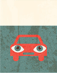 Image showing Retro grunge poster. Car