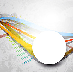 Image showing abstract rainbow wave background. line for design