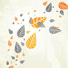 Image showing Autumn Background-Autumn Leaves Falling for your own design