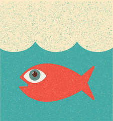 Image showing Fish. Retro poster