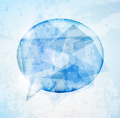 Image showing Abstract glossy speech bubble vector background