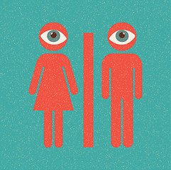 Image showing Restroom retro poster