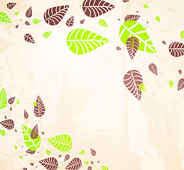 Image showing Autumn Background-Autumn Leaves falling for your design