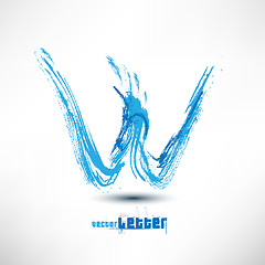 Image showing Vector illustration drawn by hand letter. Grunge wave.