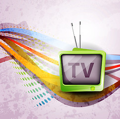 Image showing Retro TV background