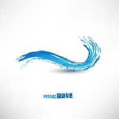 Image showing Vector illustration of abstract blue wave