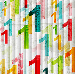 Image showing Abstract background with colorful rainbow numbers for design