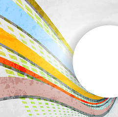 Image showing abstract rainbow wave background. line for design