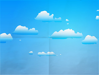 Image showing Cloud Blue Sky Vector on paper