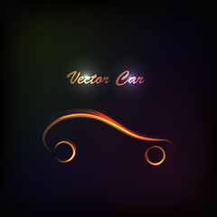 Image showing luminous silhouette car sign.