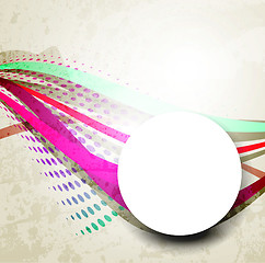 Image showing abstract rainbow wave background. line for design