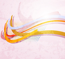 Image showing abstract rainbow wave background. line for design