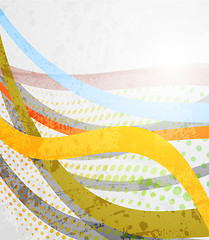 Image showing abstract rainbow wave background. line for design