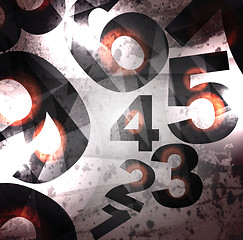Image showing Abstract retro background with numbers