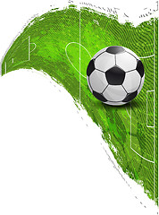 Image showing Soccer Ball on the football field