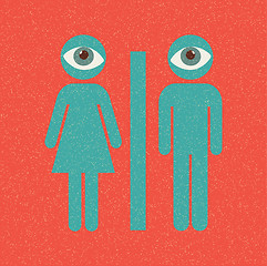 Image showing Restroom retro poster