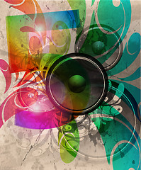 Image showing vector colorful music background illustration