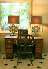 Image showing Old fashioned desk