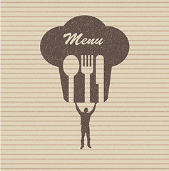 Image showing restaurant menu retro poster