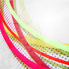 Image showing abstract rainbow wave background. line for design