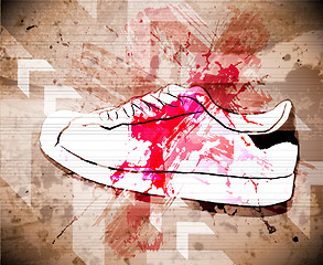 Image showing Sport shoes. Vector illustration