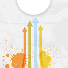 Image showing Colored arrows abstract vector background. For design
