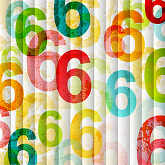 Image showing Abstract background with colorful rainbow numbers for design