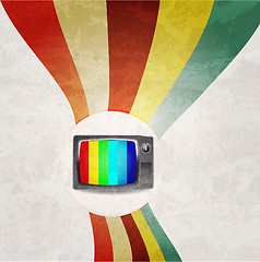 Image showing Retro TV background