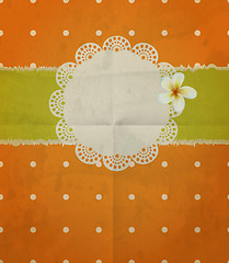 Image showing scrapbook-style retro background or greeting card