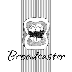 Image showing Abstract hand-drawn background, Broadcaster. 