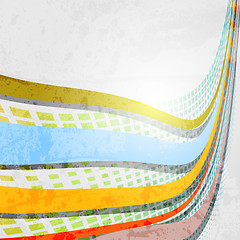 Image showing abstract rainbow wave background. line for design