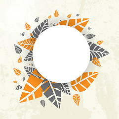 Image showing Autumn Background-Autumn Leaves Falling for your own design