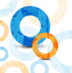 Image showing abstract high-tech graphic design circles pattern background