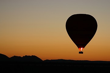 Image showing ballooning at sunrise