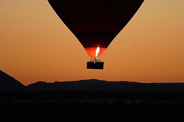 Image showing ballooning at sunrise