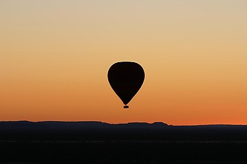 Image showing ballooning at sunrise