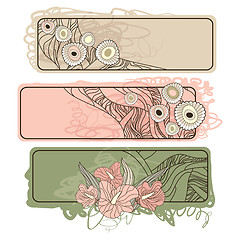 Image showing horizontal floral banners