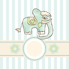 Image showing vector cute baby card