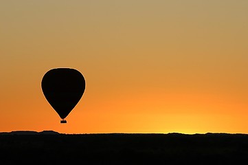 Image showing ballooning at sunrise