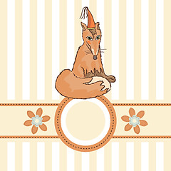 Image showing vector cute baby card