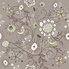 Image showing seamless vector floral background