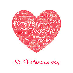 Image showing Valentine card illustration